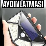 Güneş Enerjili Bahçe Aydınlatma Lambası Solar 100 Led Lamba - Vipsepet