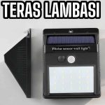 Güneş Enerjili Bahçe Lambası Solar Gece Aydınlatma Sensörlü Lamba - Vipsepet
