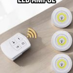 Led Lamba 3'lü Uzaktan Kumandalı Yapışkanlı Beyaz Işık - Vipsepet