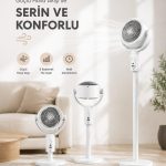 Sessiz Çalışma Özelliğiyle Rahat Kullanım Sunan Dikey Vantilatör - Vipsepet