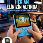 3.5 İnç Mini Atari Taşınabilir Oyun Konsolu 666 Adet Retro Oyun - Vipsepet