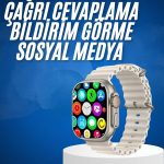 Yeni Nesil Bluetooth Bağlantılı Akıllı Saat Sosyal Medya Girişli Uyku Takibi - Vipsepet