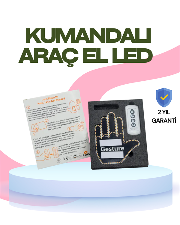 yuksek-gorunurluklu-otomobil-jest-isig-946-4b Yüksek Görünürlüklü Otomobil Jest Işığı – 3 Modlu LED Arka Cam Aksesuarı, Pratik ve Eğlenceli - Vipsepet - Görsel 1